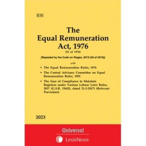 Hardcover bare act book: Equal Remuneration Act, 1976