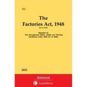 Hardcover bare act book: Factories Act, 1948