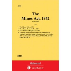 Hardcover bare act book:  Mines Act, 1952